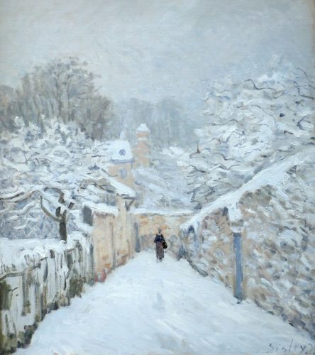 Alfred Sisley, La Neige à Louveciennes (cropped) — Alfred Sisley