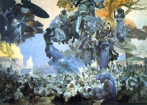 Czech:  Slavnost Svantovítova na Rujáně The Celebration of Svantovit in Rujana — Alphonse Mucha
