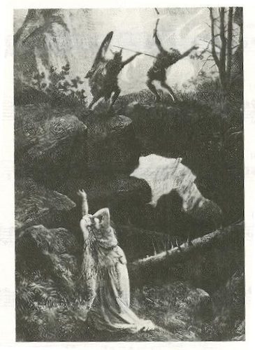 Hunding Siegmund fight — Arthur Rackham