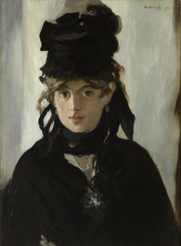 German:  Porträt der Berthe Morisot mit dem Veilchenstrauß Berthe Morisot with a Bouquet of Violets — Berthe Morisot
