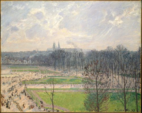 The Garden of the Tuileries on a Winter Afternoon — Camille Pissarro