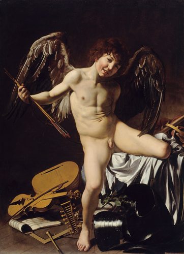 German:  Amor als Sieger Amor Vincit Omnia — Caravaggio