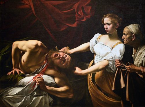 Italian:  Giuditta e Oloferne Judith Beheading Holofernes — Caravaggio