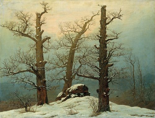 German:  Hünengrab im Schnee Cairn in Snow — Caspar David Friedrich