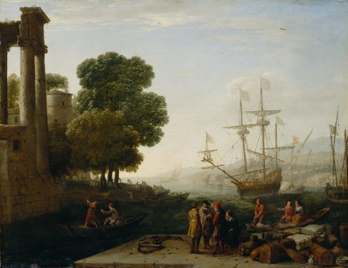 A Seaport at Sunset — Claude Lorrain