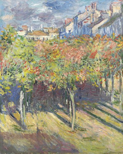 French:  Les Tilleuls à PoissyThe Lindens of Poissy — Claude Monet