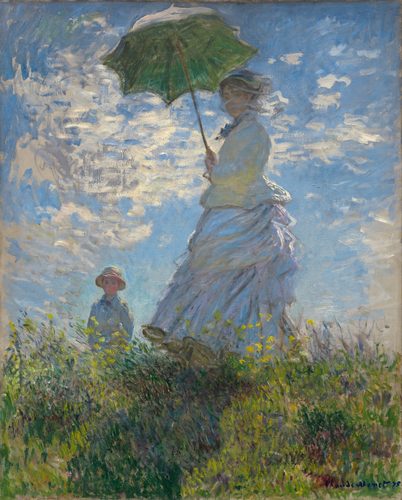 Woman with a Parasol - Madame Monet and Her Son — Claude Monet