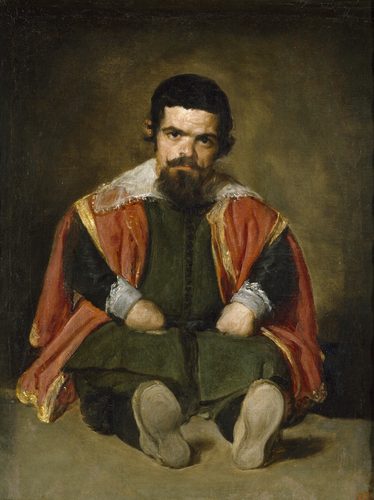 Spanish:  El bufón el Primo Portrait of Sebastián de Morra — Diego Velázquez