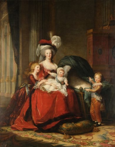 French:  Marie-Antoinette de Lorraine-Habsbourg, reine de France et ses enfantsMarie-Antoinette de Lorraine-Habsbourg, Queen of France, and her children — Élisabeth Vigée Le Brun