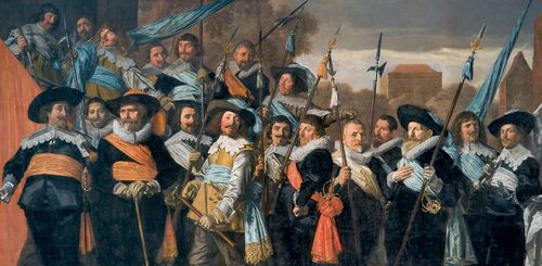 Group portrait of officers and sub-alterns of the Civic Guard in Haarlem — Frans Hals