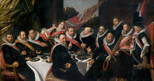 Banquet of the officers of the St George Civic Guard — Frans Hals