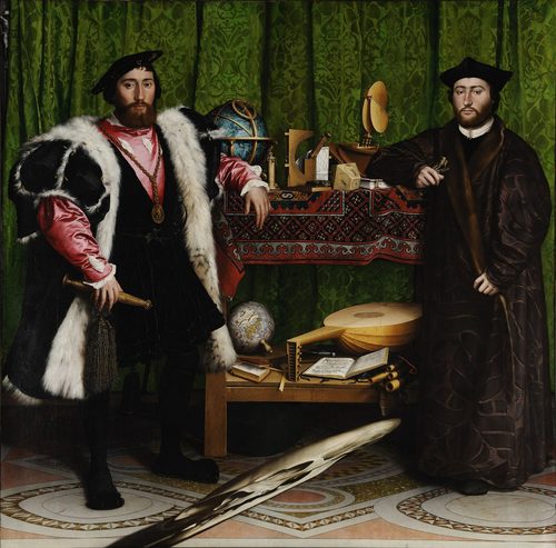 Spanish:  Los Embajadores The Ambassadors — Hans Holbein the Younger