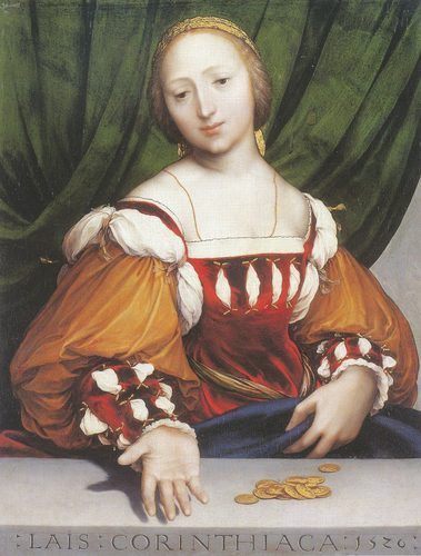 German: Laïs Corinthiaca Lais of Corinth — Hans Holbein the Younger