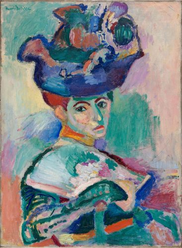 French:  Femme au chapeau Woman with a hat — Henri Matisse