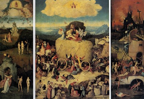 The Hay Wagon.
Alternative title(s): 

Hay Wain.[1] — Hieronymus Bosch