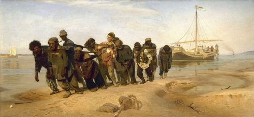 Polish:  Burłacy na Wołdze Barge Haulers on the Volga — Ilya Repin