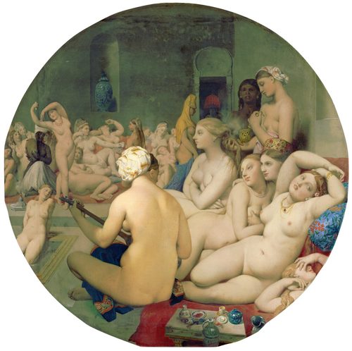 French:  Le Bain TurcThe Turkish bath — Jean-Auguste-Dominique Ingres