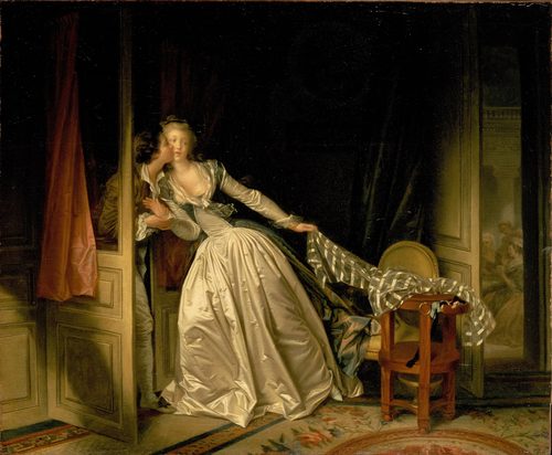 Dutch:  De gestolen kus The stolen kiss — Jean-Honoré Fragonard