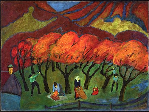 Marianne von Werefkin - Fruit Harvest in a Mountain Garden — Marianne von Werefkin
