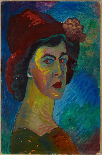 German: Selbstbildnis Selfportrait I — Marianne von Werefkin