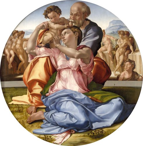 Italian:  Tondo DoniDoni 'Tondo' — Michelangelo