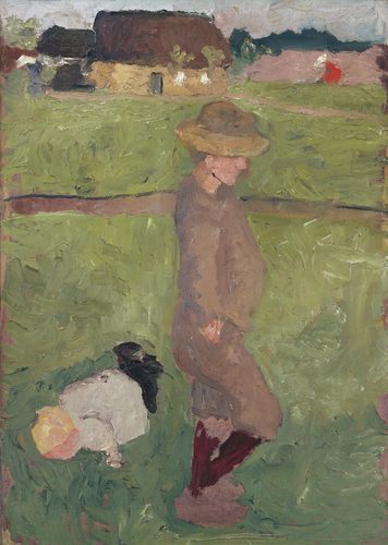 German:  Kinder auf der Wiese — Paula Modersohn-Becker