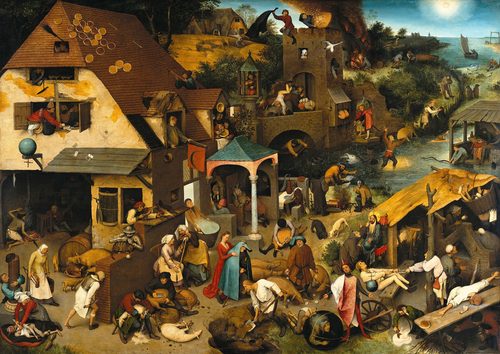 Netherlandish Proverbs (The Blue Cloak) — Pieter Bruegel the Elder
