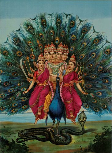 Sri Shanmukha Subrahmanya Swami — Raja Ravi Varma