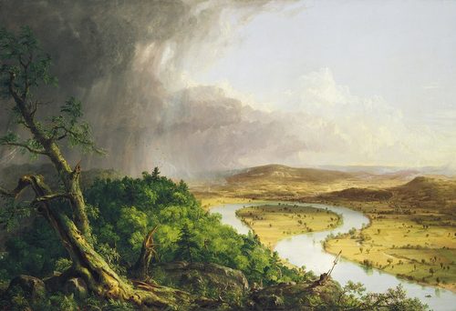 View from Mount Holyoke, Northampton, Massachusetts, after a Thunderstorm—The Oxbow — Thomas Cole
