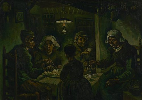 Dutch:  De AardappeletersThe Potato Eaters — Vincent van Gogh