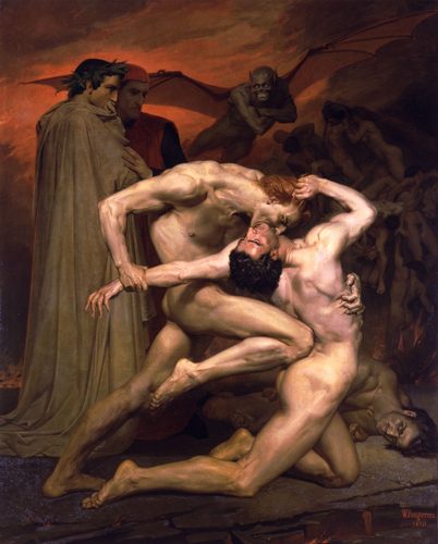 Polish:  Dante i Wergiliusz w piekle Dante and Virgil in Hell — William-Adolphe Bouguereau