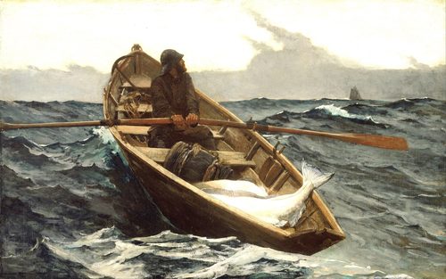 Winslow Homer - The Fog Warning (lightened) — Winslow Homer